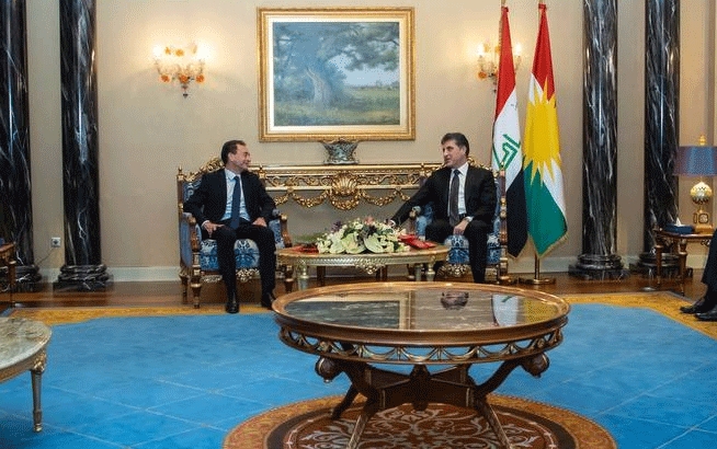 سه‌رۆك نێچيرڤان بارزانى، پێشوازى له‌ باڵيۆزى فه‌ره‌نسا كرد