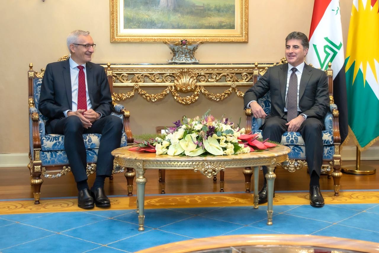President Nechirvan Barzani receives Martin Jaeger, the Ambassador of Germany