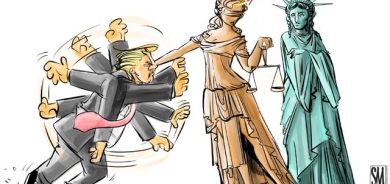 كاریكاتێرباس لە وەرگرتنی سەربەخۆیی و دادپەروەریی نێوان