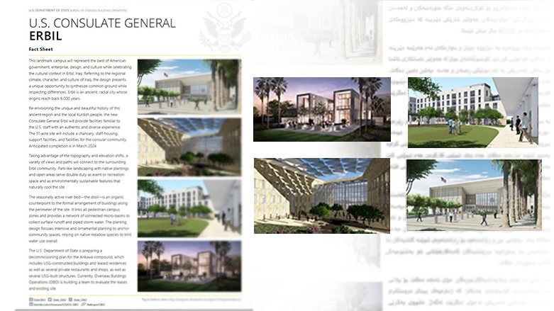 القنصلية الأمريكية في أربيل تحدّد موعد افتتاح مقرّها الجديد