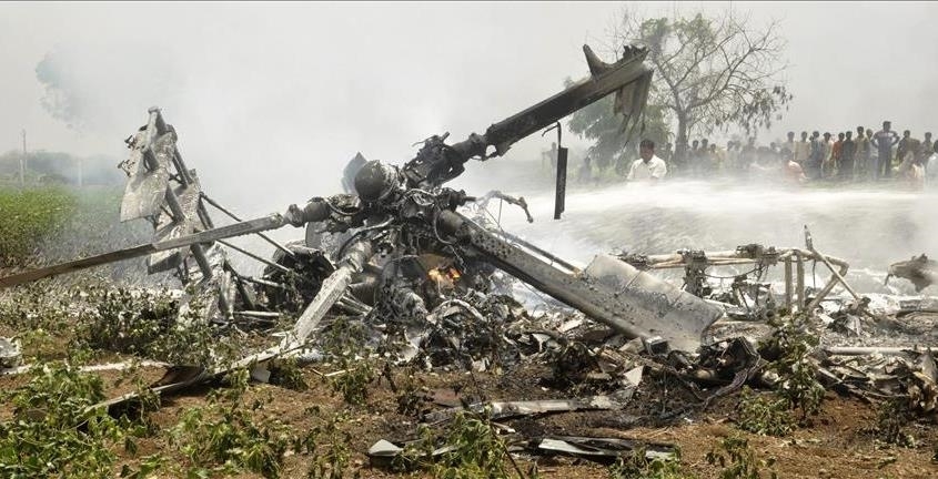 کەوتنەخوارەوەی هەلیکۆپتەرێکی سەربازی لە هیندستان پێنج کوژراوی لێ كەوتەوە