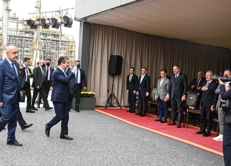 مه‌سرور بارزانی، له‌ رێوڕه‌سمێكدا پاڵاوگه‌ی لاناز له‌ هه‌ولێر ده‌كاته‌وه‌