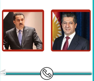 سەرۆکی حکوومەتی هەرێمی کوردستان، لە پەیوەندییەکی تەلەفۆنیدا، پیرۆزبایی لە  سەرۆک وەزیرانی نوێی فیدراڵ کرد