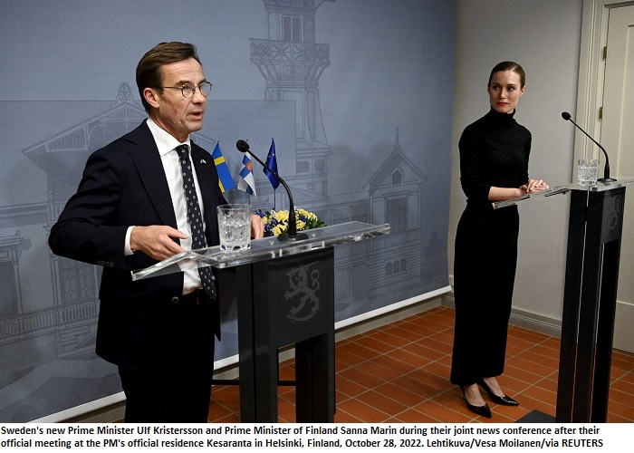 Finland, Sweden promise to join NATO together in united front to Turkey