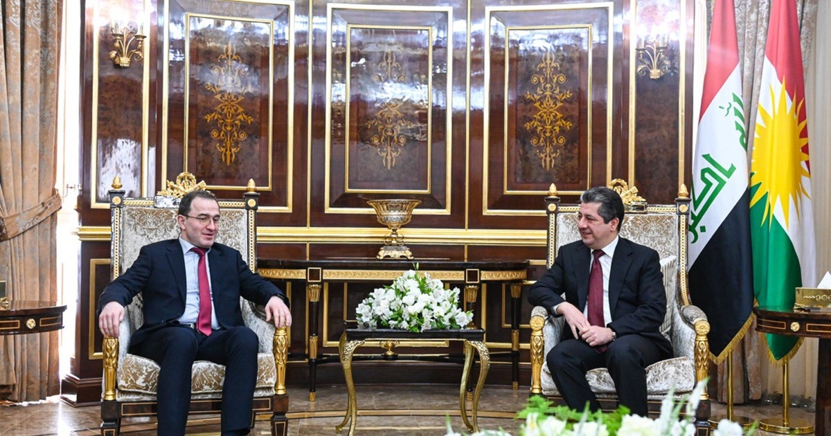 PM Masrour Barzani meets with the Russian Ambassador to Iraq, Elbrus Kutrashev
