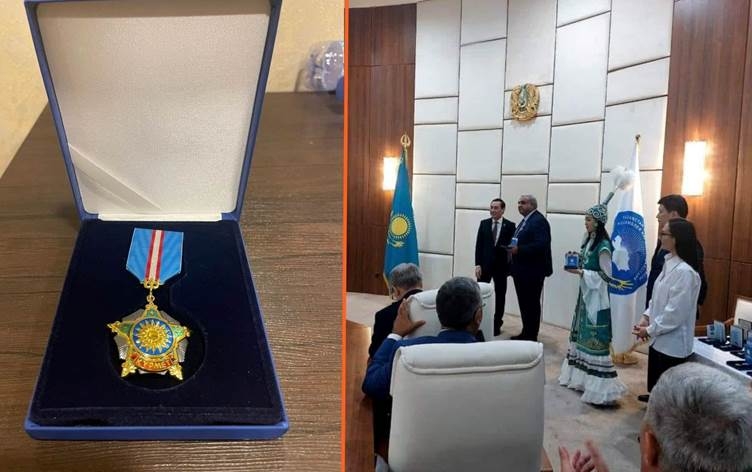 Rewşenbîrê Kurd xelata taybet a Serokê Qazaxistanê wergirt