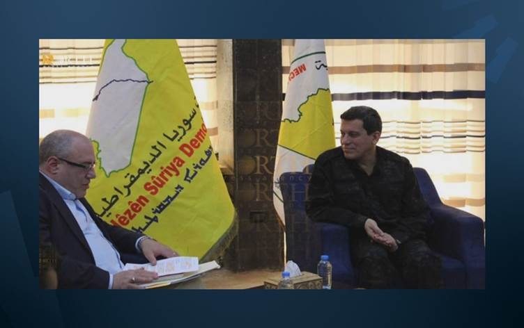 Mezlûm Kobanî û şandeke Amerîkî civiyan