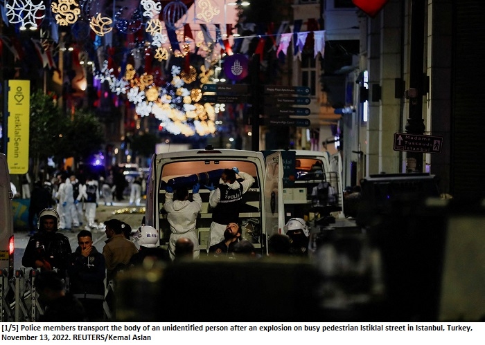 Turkey blames blast on Kurdish militants, arrests 22, including suspected bomber