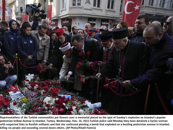 Turkey detains suspect linked to Istanbul bombing in Syria