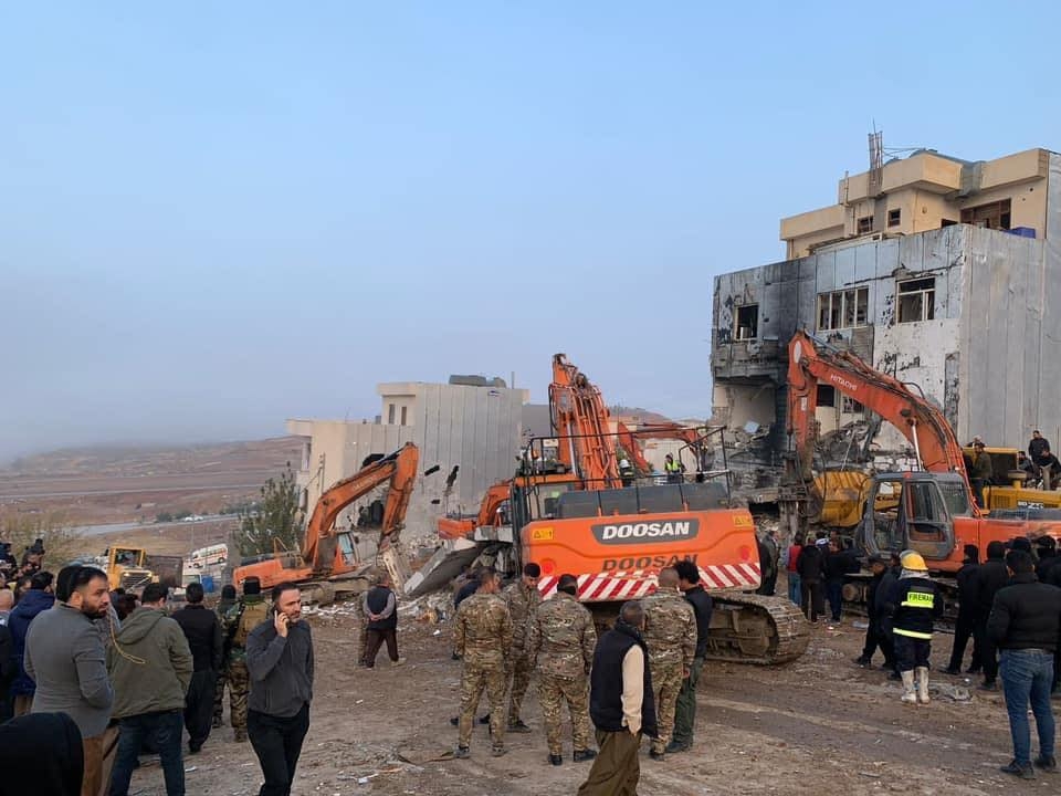 وزارة صحة الإقليم تعلن حصيلة جديدة للضحايا والجرحى والمفقودين بحادثة انفجار السليمانية