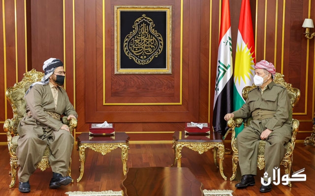 سەرۆک بارزانی پێشوازی لە ئەمینداری گشتی یەکێتیی جیهانی زانایانی موسڵمان و شاندێکی هاوبەشی زانکۆی گەشەپێدانی مرۆیی و رێکخراوی رابیتەی مرۆیی لە کوردستان دەكات