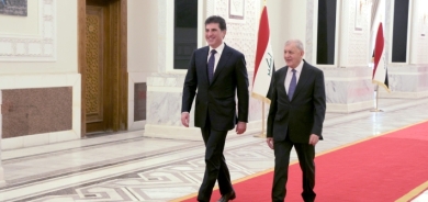 رئيسي اقليم كوردستان والعراق يؤكدان علی الحوار لحل مشاكل أربيل بغداد وفق الدستور والقانون