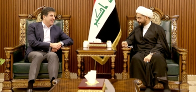 President Nechirvan Barzani meets with Secretary-General of Asa’ib Ahl al-Haq