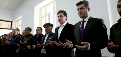 President Nechirvan Barzani attends the funeral ceremony of the victims of Duhok explosion