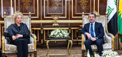 مسرور بارزانى پێشوازى كرد له خاتوو جینین هێنیس پلاسخارت نوێنەری تایبەتی سکرتێری گشتیی نەتەوە یەکگرتووەکان لە عێراق کرد.