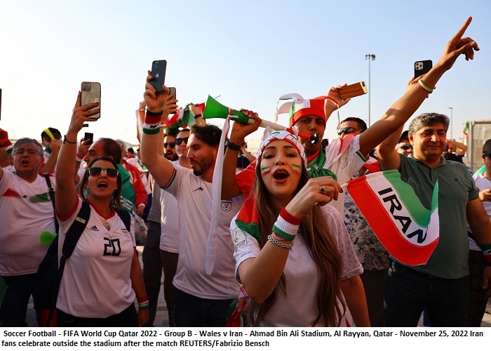 Iranian fans savour victory but wrangle over protests