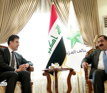 سه‌رۆك نێچيرڤان بارزانى له‌گه‌ڵ سه‌رۆكى هاوپه‌يمانيى عه‌زم كۆبووه‌وه‌