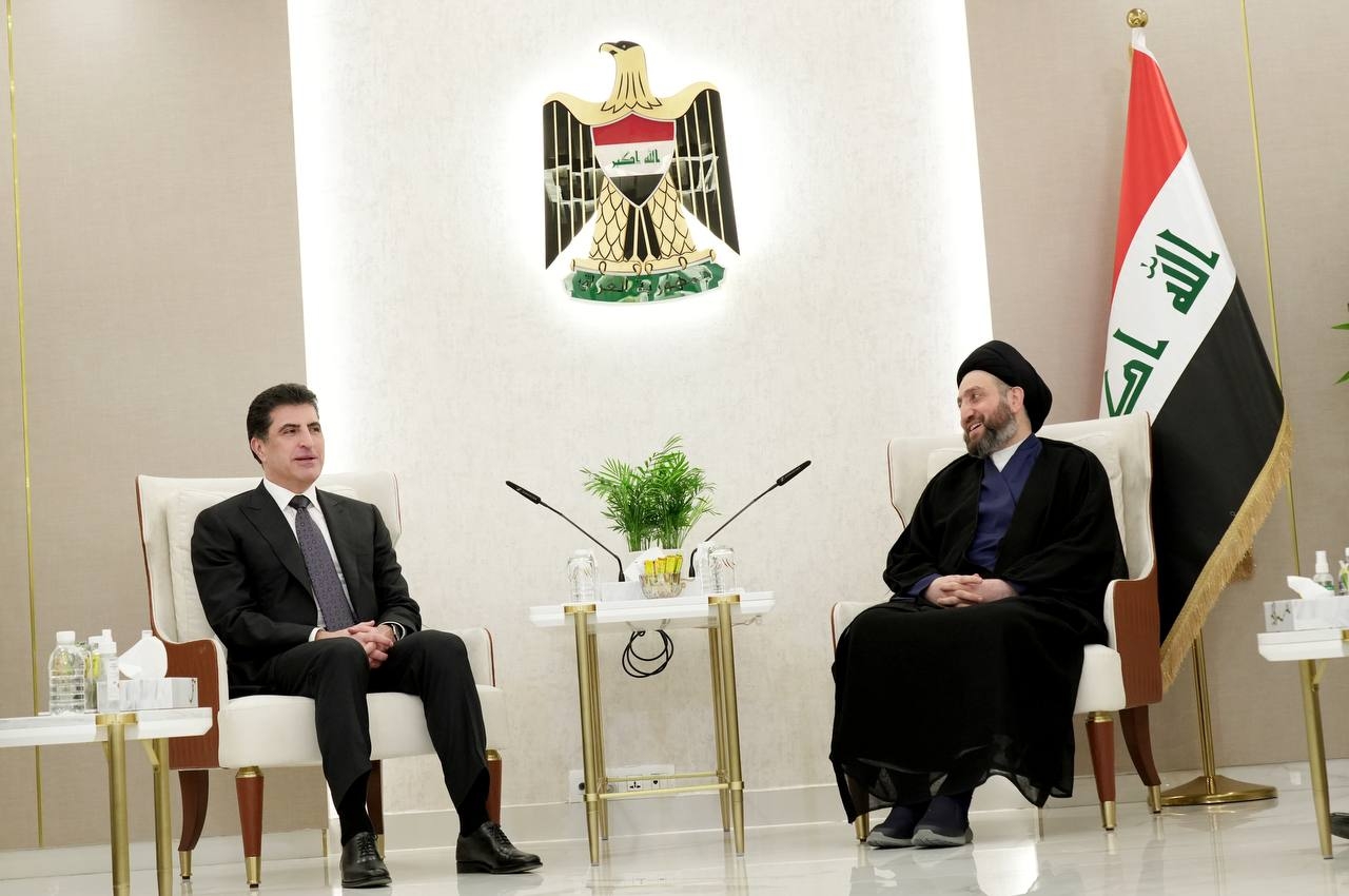 President Nechirvan Barzani and Sayyid Ammar al-Hakim discuss developments in Iraq