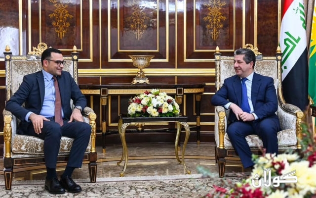 سەرۆکی حکوومەتی هەرێمی کوردستان پێشوازی لە کونسوڵی گشتیی نوێی تورکیا لە هەرێمی کوردستان کرد.