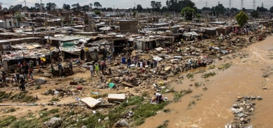 بەهۆی لافاوێکی خێرا لە شاری جۆهانسبێرگ١٤ کەس گیانیان لەدەستدا