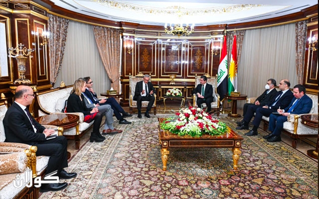 سەرۆکی حکوومەتی هەرێمی کوردستان پێشوازیی لە شاندێکی ئەڵمانی کرد و بارودۆخی ناوچەکە و پەرەپێدانی پەیوەندییەکانی نێوانیان تاوتوێکرد.