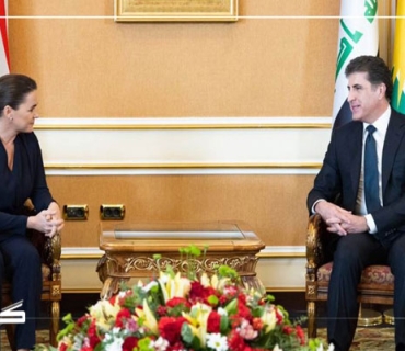 سه‌رۆك نێچيرڤان بارزانى پێشوازى له‌ سه‌رۆكى هه‌نگاريا ده‌كات