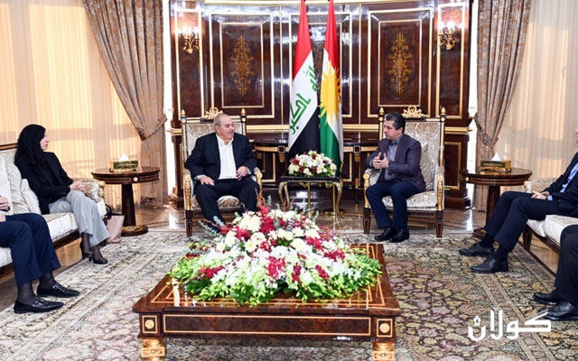 سەرۆکی حکومەتی هەرێمی کوردستان پێشوازی لە سەرۆکی هاوپەیمانیی نیشتمانیی عێراق دەکات