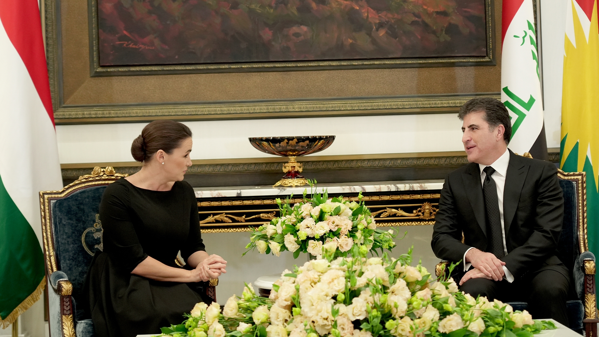 President Nechirvan Barzani receives President Katalin Novak of Hungary