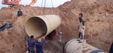 البدء باستبدال خط الأنابيب الناقل لمياه (إفراز-3) في أربيل