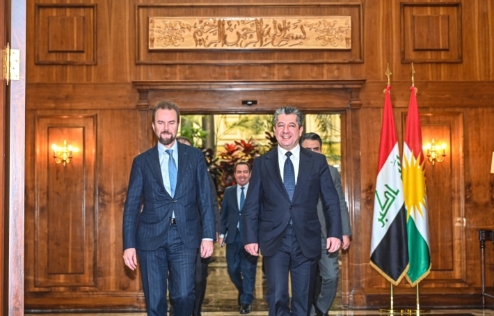 Mesrûr Barzanî pêşwaziya Balyozê Yekîtiya Ewropayê li Iraqê kir