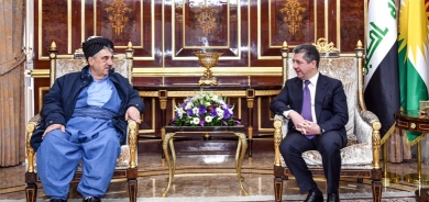 رئيس حكومة إقليم كوردستان يستقبل رئيس الحزب الاشتراكي الديمقراطي الكوردستاني