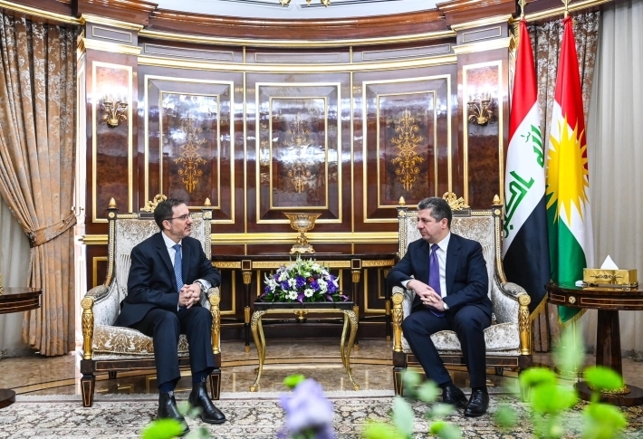 Serokê Hikûmeta Herêma Kurdistanê pêşwazî li Balyozê Brîtanya yê li Iraqê kir