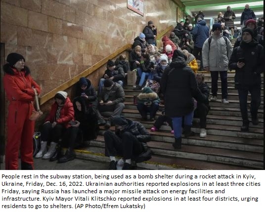 Russia launches another major missile attack on Ukraine