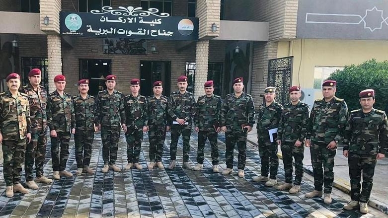 ضباطٌ من البيشمركة يلتحقون بكلية الأركان العسكرية في بغداد بهدف المشاركة في الدورة الـ 83