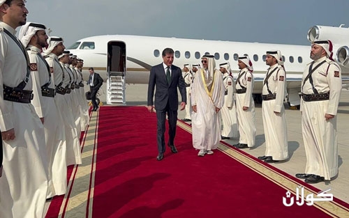 ســه‌رۆك نێچيرڤان بارزانى گەیشتە قه‌ته‌ر