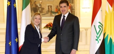 رئيس إقليم كوردستان يجتمع مع رئيسة الوزراء الإيطالية في أربيل