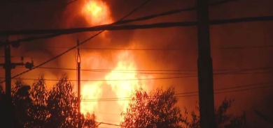 حريق بمصفى الكوير في أربيل