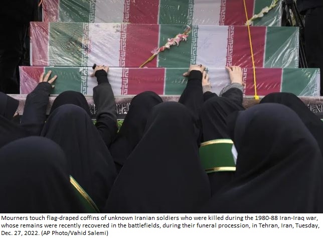 Iran holds funerals for troops killed in 1980s Iraq war