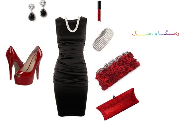 شیككردنی ئێكسسوار لەگەڵ جلوبەرگی رەشدا