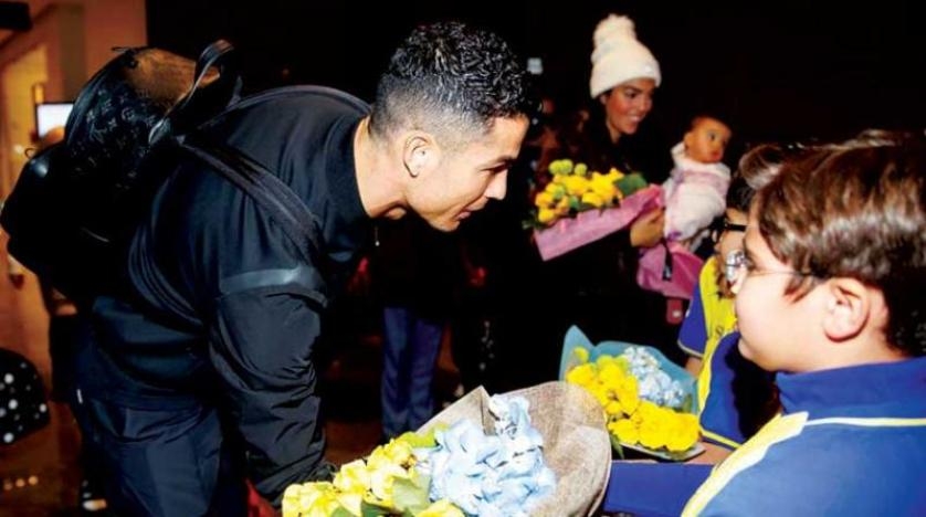 استقبال تاريخي لـ رونالدو ... و{النصر» يقدمه اليوم لجماهيره