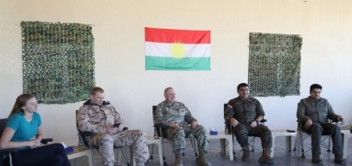 مسؤول المحور السادس في البيشمركة يناقش التعاون المشترك و تهديدات داعش مع مسؤول رفيع في التحالف