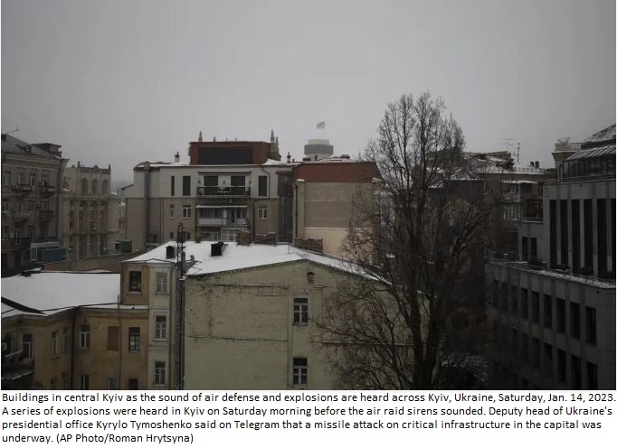 Ukrainian officials report Russian missile attack on Kyiv