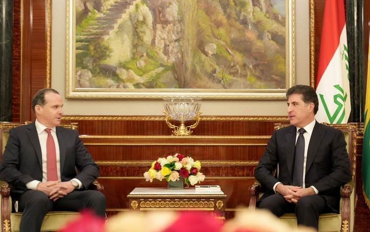 Nêçîrvan Barzanî û McGurk rewşa Kurdistanê û yekkirina Pêşmerge gotûbêj kirin