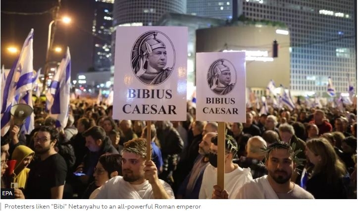 Israelis stage giant protest against Netanyahu court reform