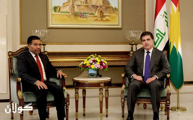 سەرۆك نێچیرڤان بارزانی پێشوازى له‌ شێخ جەمال ئه‌لزاری كرد