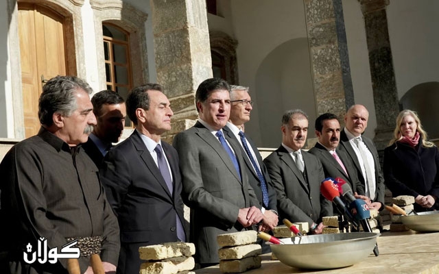 سەرۆك نێچیرڤان بارزانی بەردی بناغەی پەیمانگه‌يه‌كى كولتووريی فەرەنسی ـ ‏ئەڵمانی دادەنێت