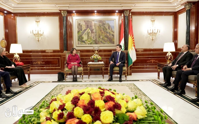 سه‌رۆك نێچيرڤان بارزانى له‌گه‌ڵ له‌ شاندێكى باڵاى UN كۆبووه‌وه‌