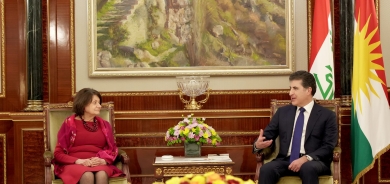 President Nechirvan Barzani meets with a high level UN delegation