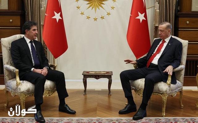 سه‌رۆك نێچيرڤان بارزانى له‌گه‌ڵ سه‌رۆك ئه‌ردۆغان كۆبووه‌وه