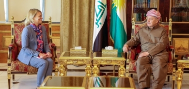 Serok Barzanî pêşwazî li Konsula nû ya Brîtanya li Hewlêrê kir